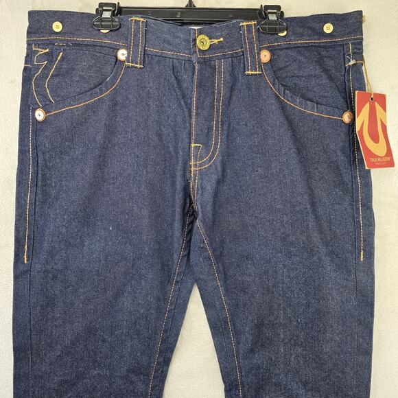 True Religion Jeans 38 Fits 42x34 Limited Edition 0001-1510 Suspender Ethan BigT - Picture 3 of 16